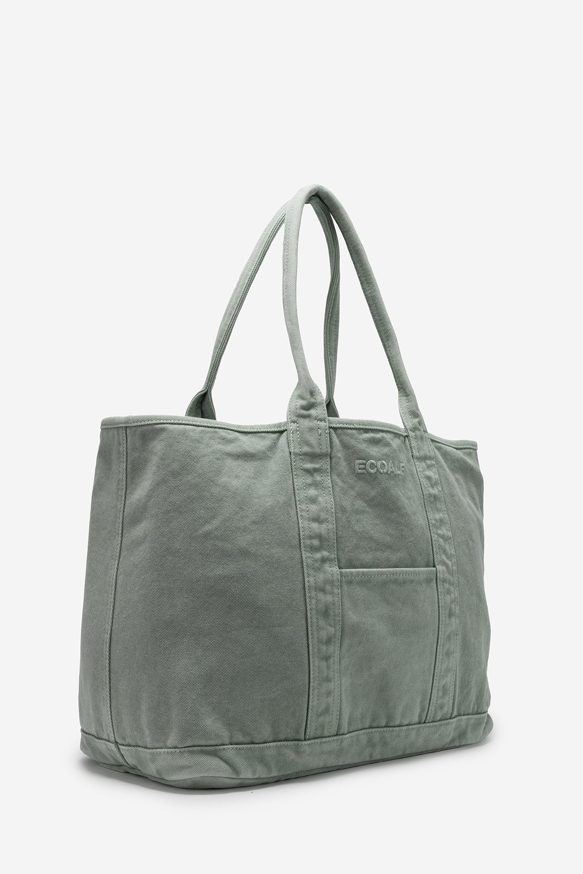 bolso-mediano-palms-verde-de-mujer-ecoalf-100-algod-n-reciclado-garment-dyed image 2