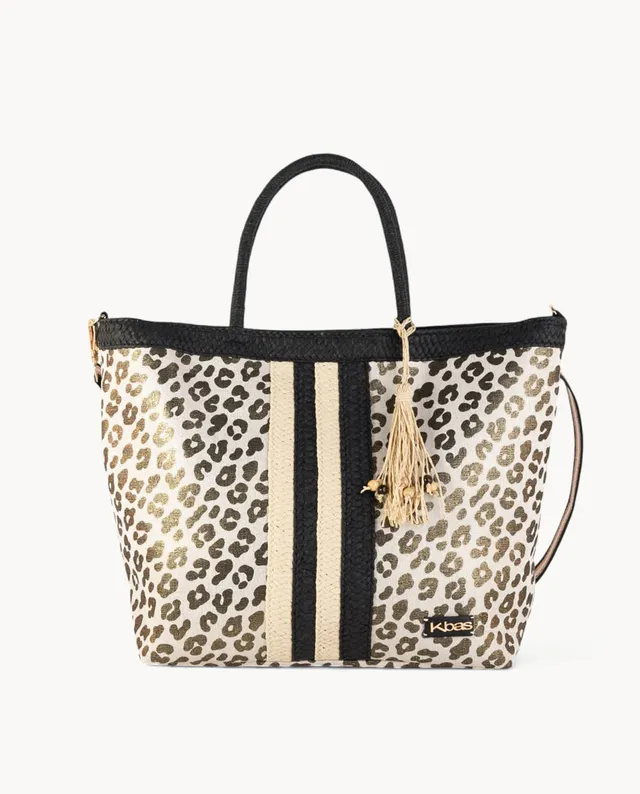 kbas-tote-de-fibra-natural-y-canvas-con-cremallera-color-negro image 1