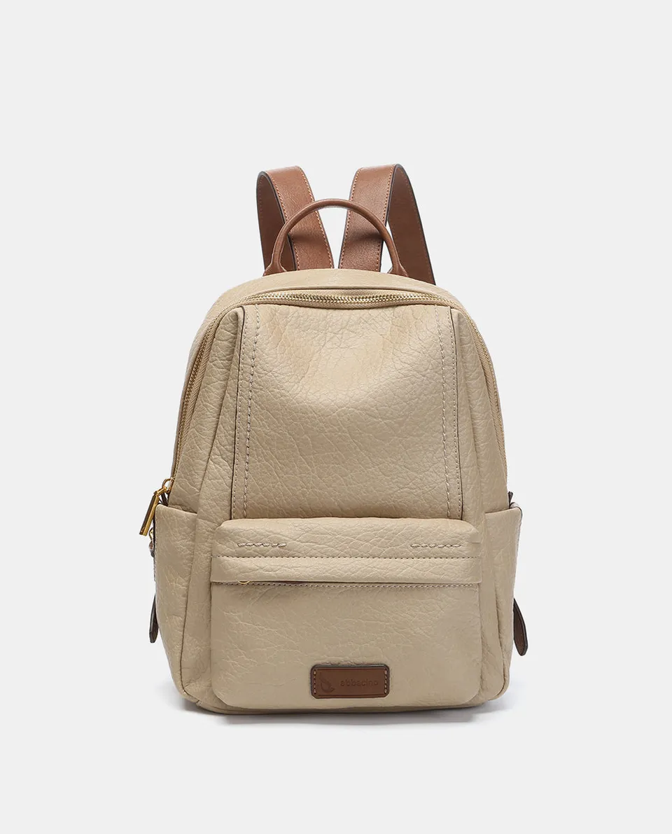 abbacino-mochila-mujer-materiales-reciclados-beige image 1