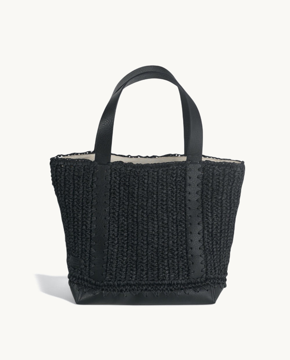 kbas-tote-de-fibra-natural-con-cremallera-color-negro image 1