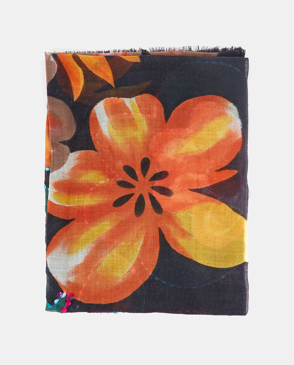 abbacino-pa-uelo-de-lana-estampado-floral-negro-2 image 3