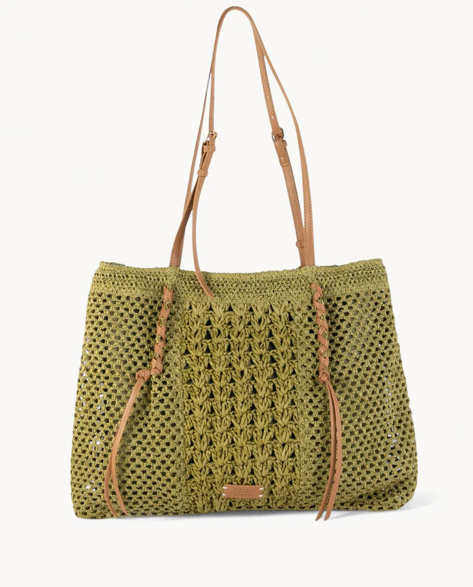 kbas-tote-de-fibra-natural-con-cremallera-color-kaki image 1