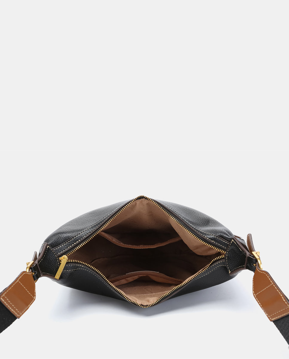 abbacino-bolso-de-hombro-hobo-en-materiales-reciclados-negro image 6