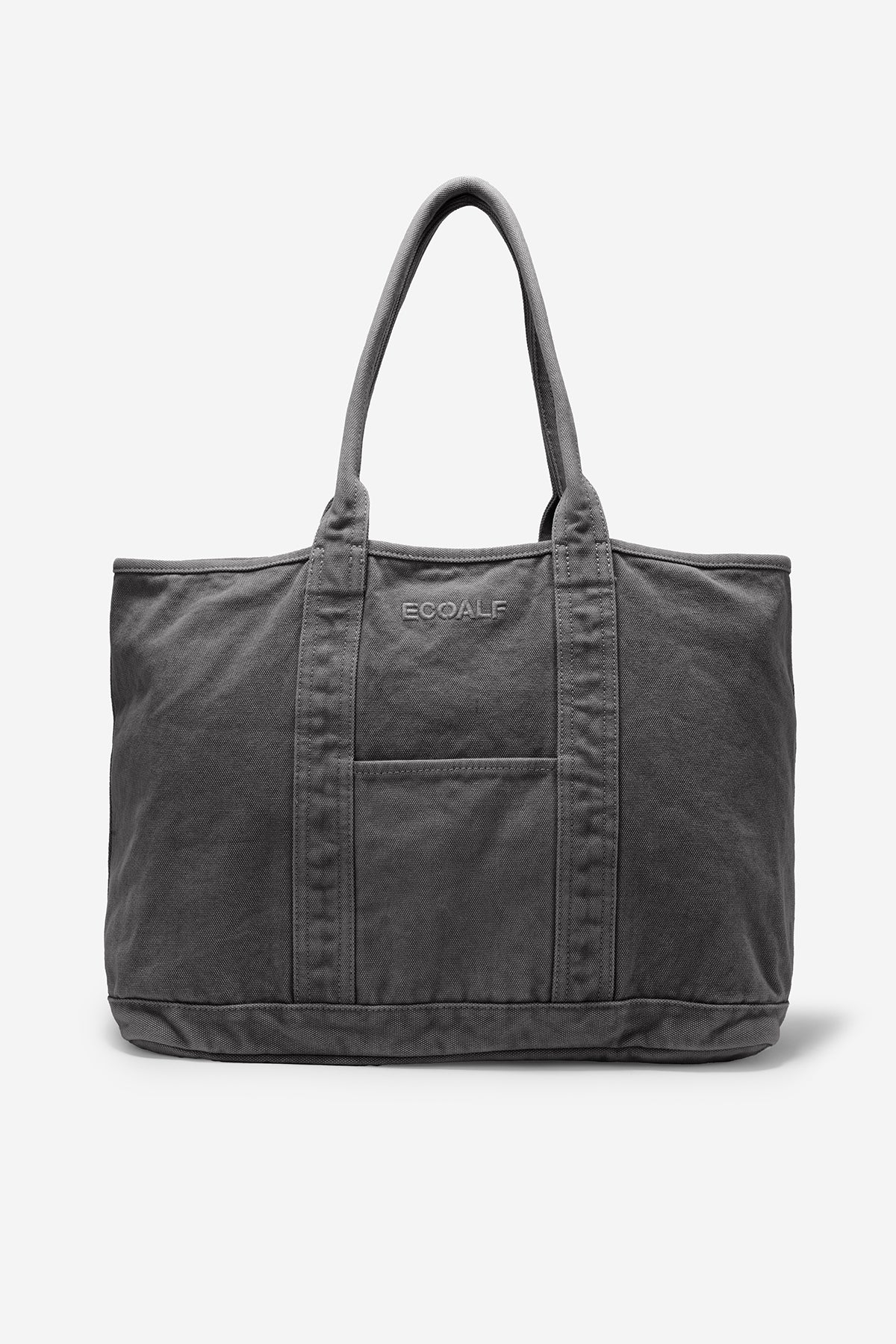 ecoalf-bolso-mediano-palms-gris-de-mujer-100-algod-n-reciclado-efecto-garment-dy image 1