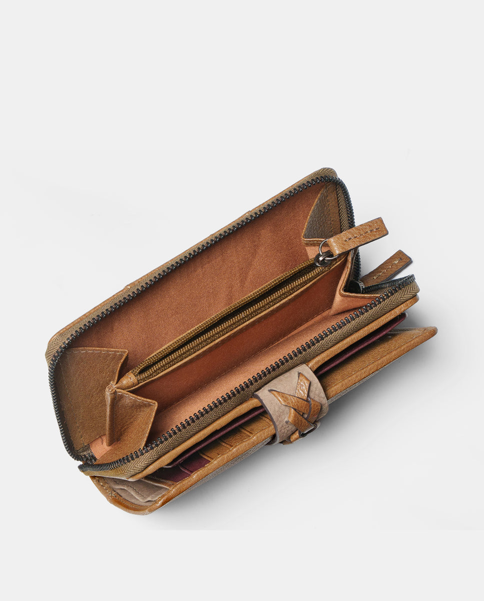 abbacino-cartera-mediana-verde-de-piel-con-trenzado image 6