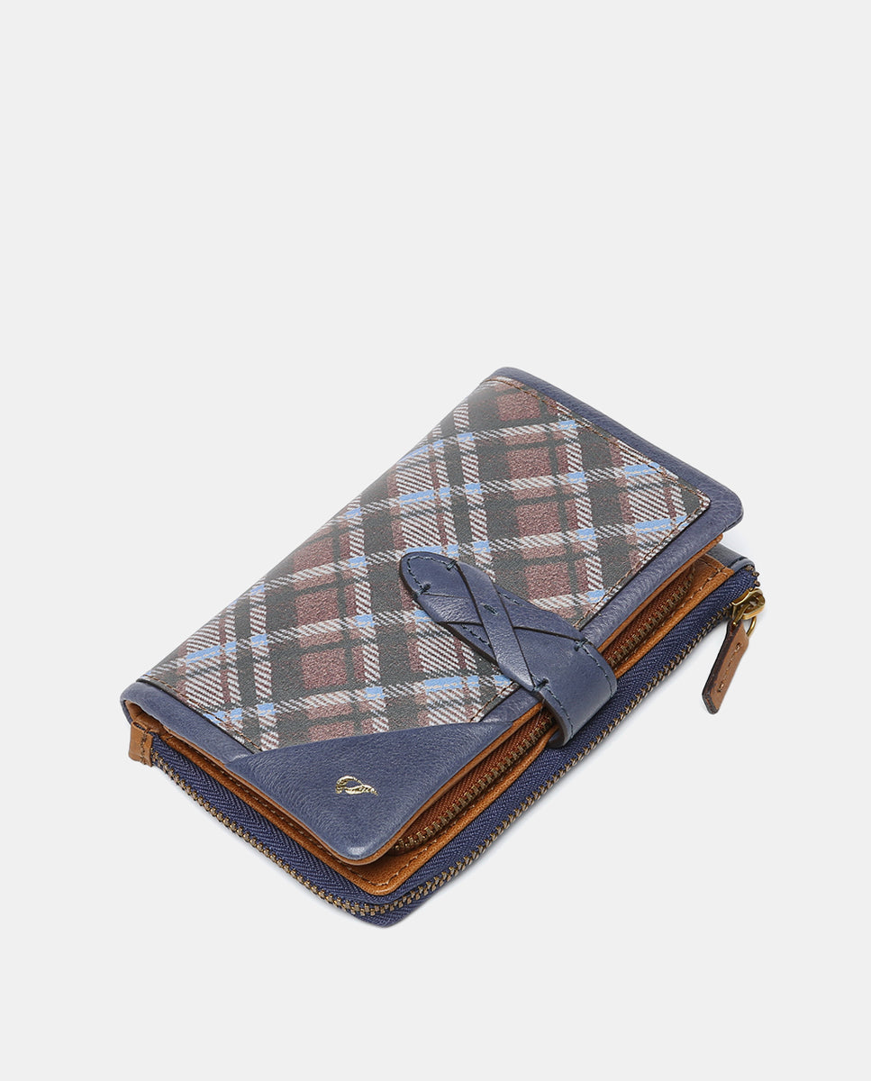 abbacino-cartera-mediana-piel-cuadros-azul image 5