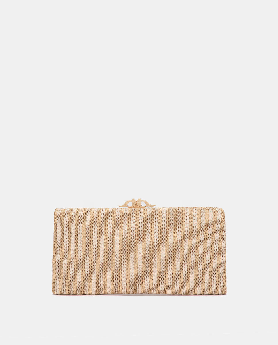 abbacino-clutch-de-fiesta-a-rayas-naranja image 1