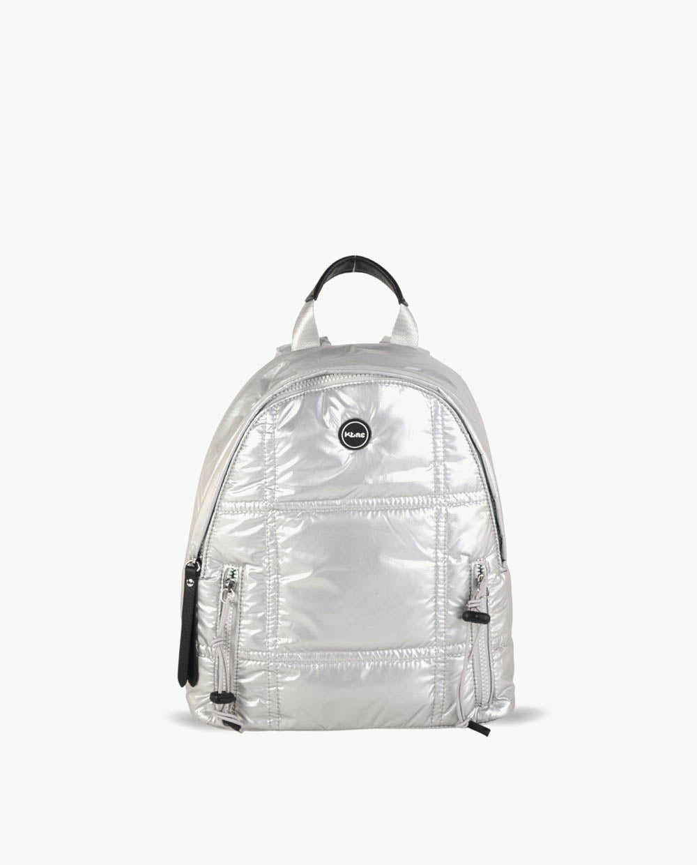 kbas-mochila-de-nylon-con-cremallera-color-plata image 4