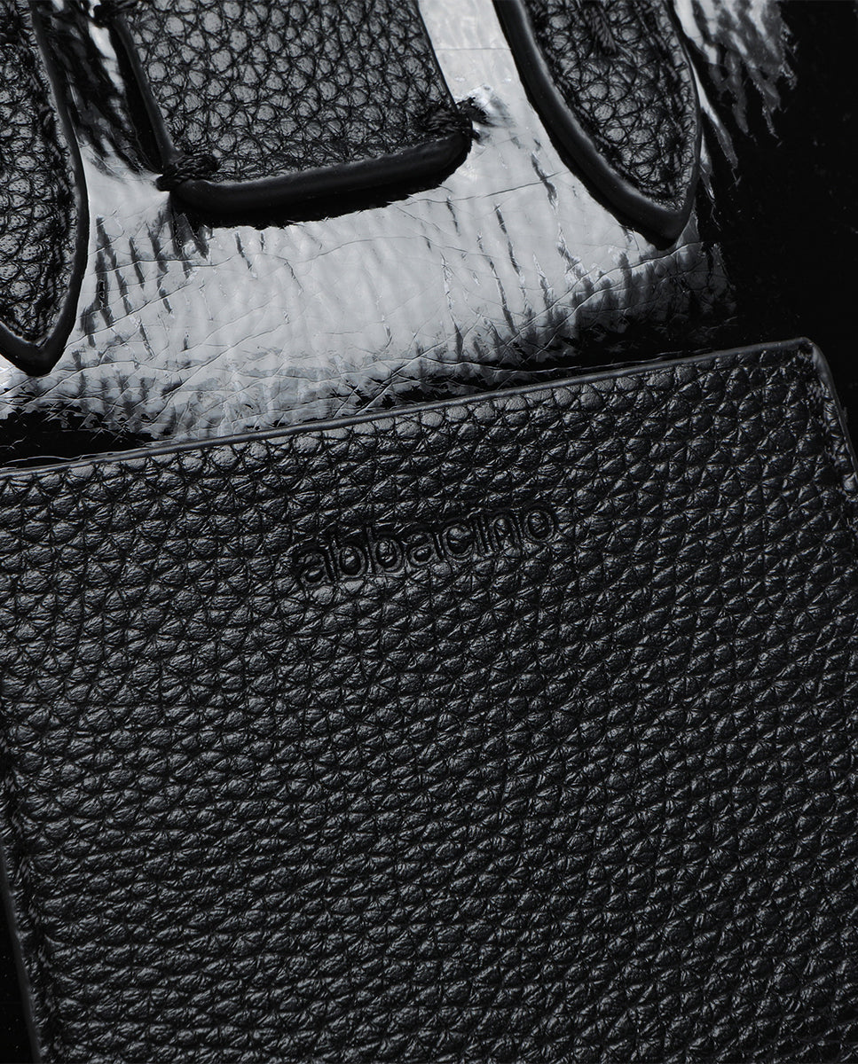 abbacino-bolso-mano-mini-charol-negro-con-bandolera image 8