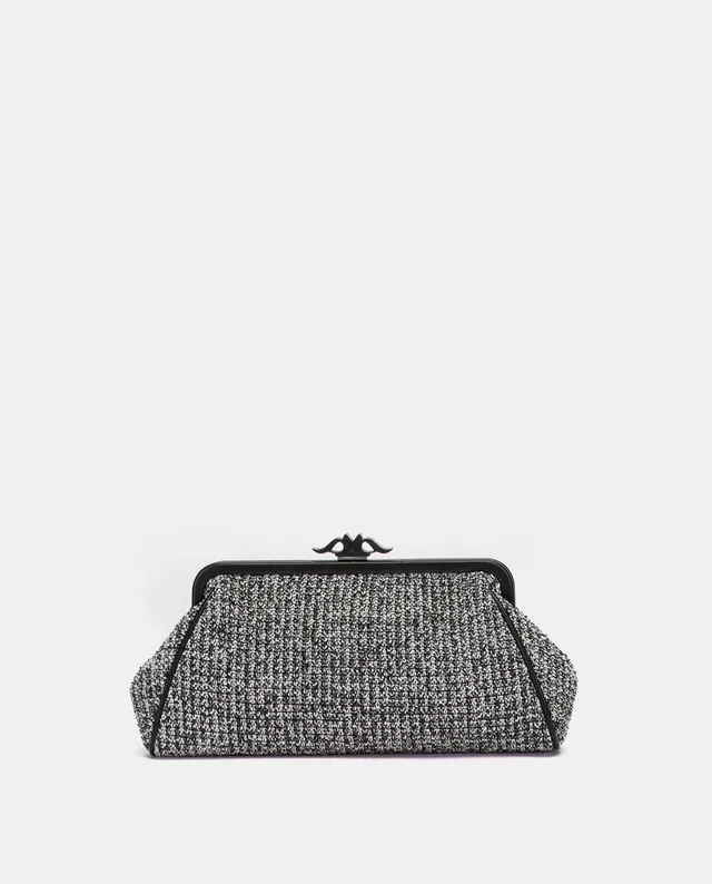 abbacino-clutch-de-fiesta-jaspeado-negro image 1