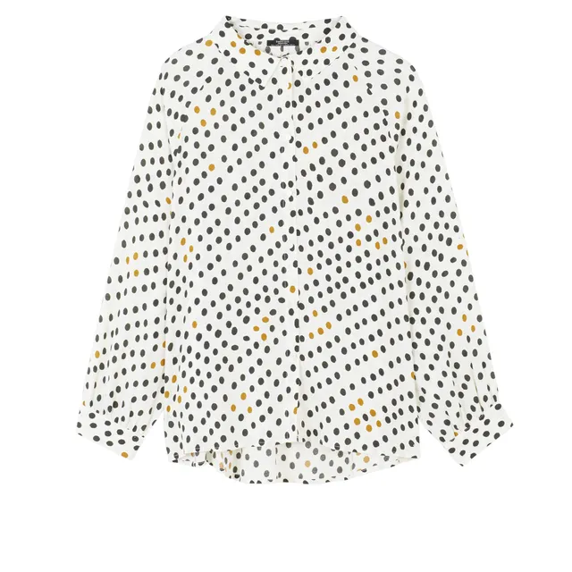 parfois-camisa-fluida-de-lunares-blanca-mujer image 1