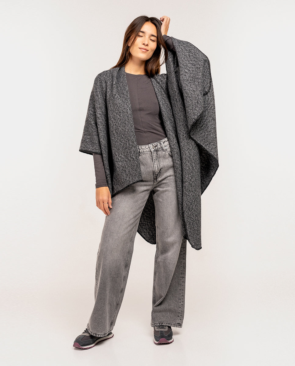 abbacino-poncho-mujer-negro-talla-nica-tacto-suave-c-lido image 7