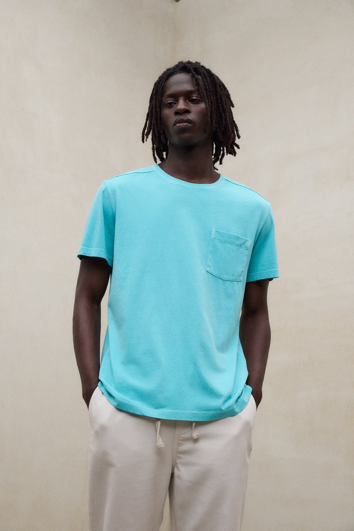 camiseta-alma-verde-agua-de-ecoalf-para-hombre-algod-n-regenerativo image 2
