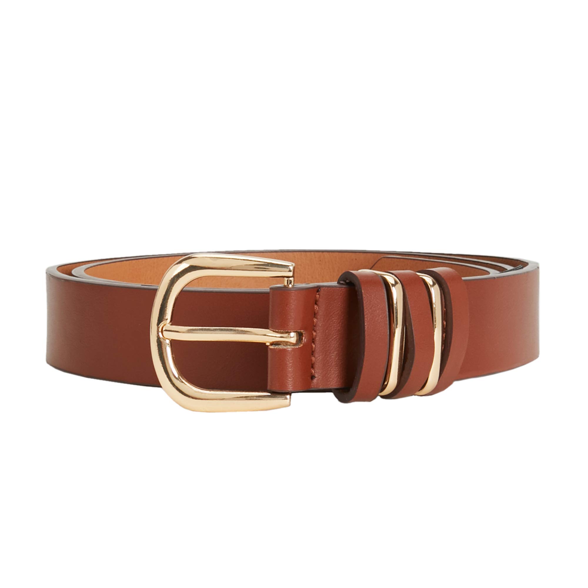 parfois-cintur-n-liso-con-hebilla-mujer-talla-nica-marr-n image 1