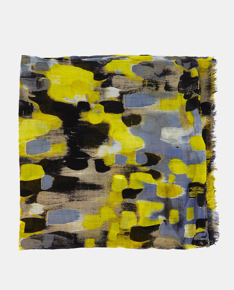 abbacino-pa-uelo-de-mujer-viscosa-estampado-abstracto-negro image 2