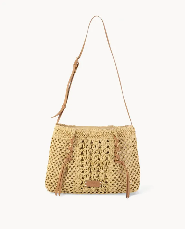 bolso-bandolera-kbas-de-fibra-natural-con-cremallera-color-crema image 1