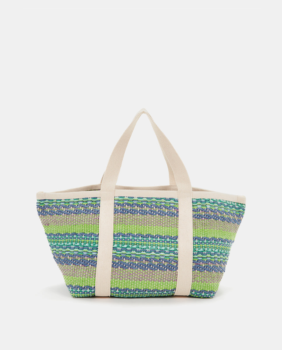 abbacino-bolsa-playa-capazo-verde-trenzado image 3