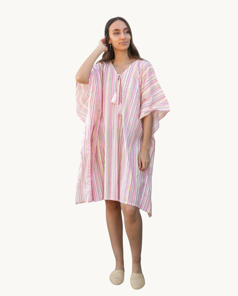 kurta-kbas-de-algod-n-color-fuxia-talla-nica image 2