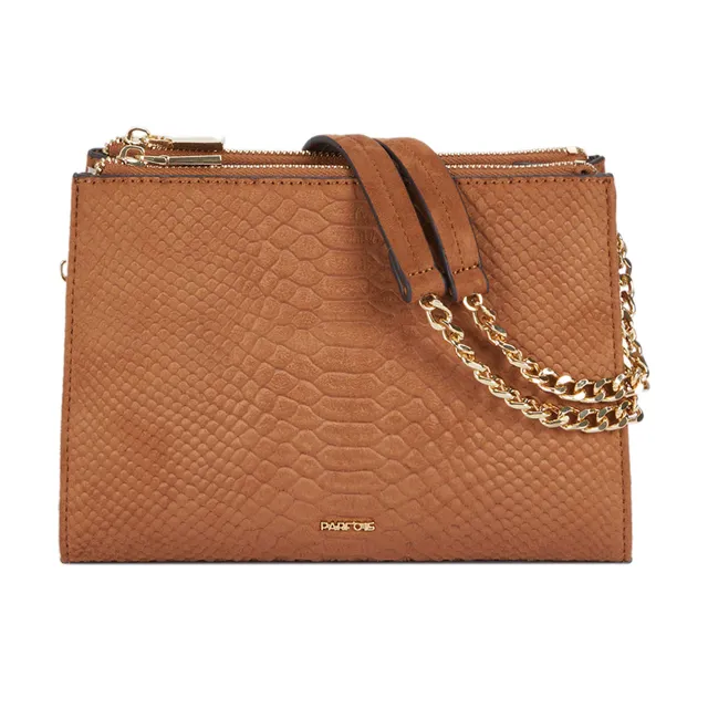 parfois-bolso-bandolera-grabada-asa-combinada-mujer-talla-m-camel image 1