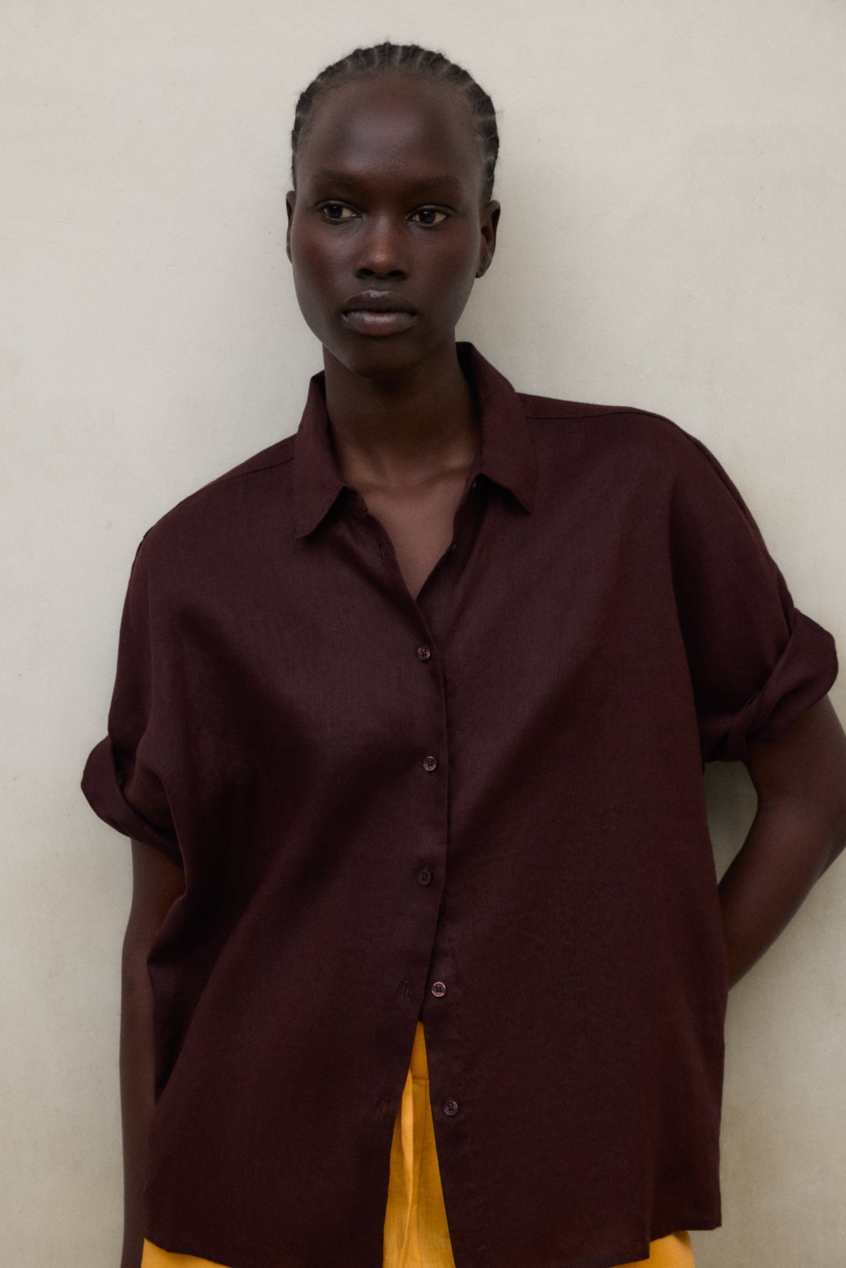 camisa-ecoalf-melania-marr-n-lino-80-fit-oversize image 2