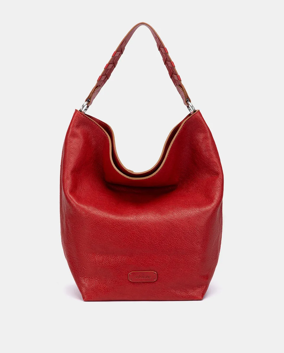abbacino-bolso-hombro-hobo-piel-rojo-natural image 1
