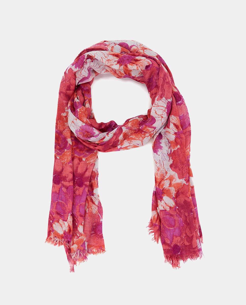 pa-uelo-de-mujer-abbacino-en-viscosa-floral-fucsia image 5