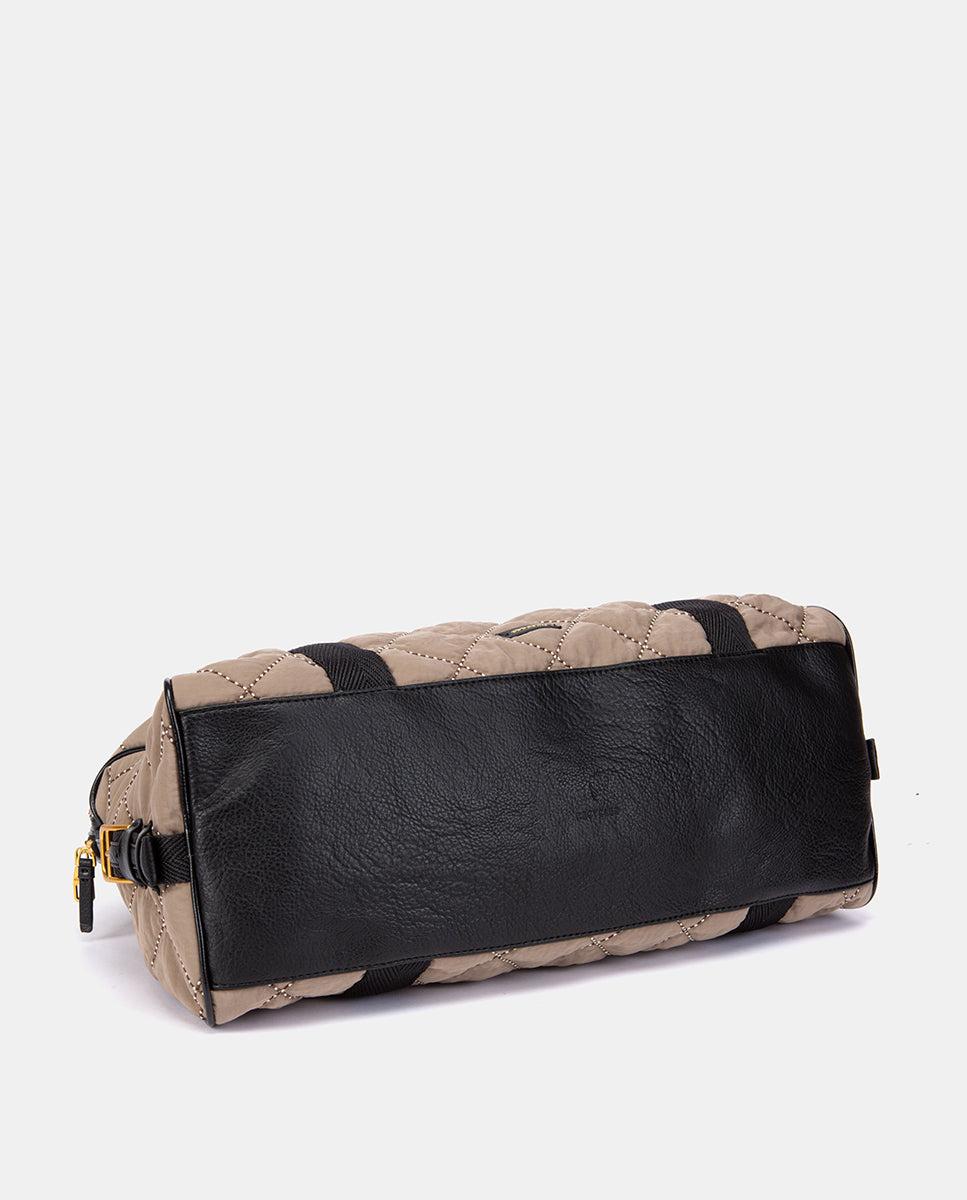 abbacino-bolso-de-mano-acolchado-taupe-reciclado image 8