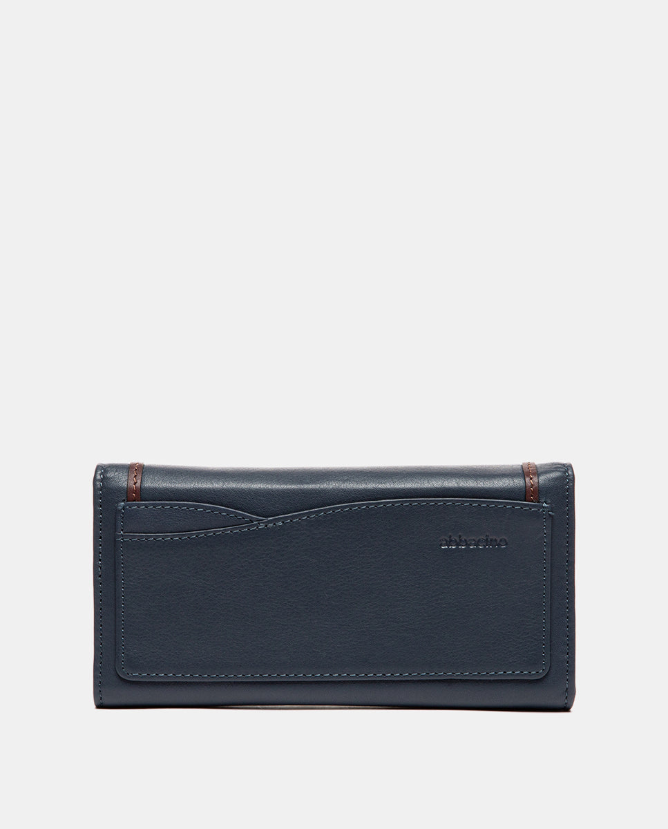 abbacino-cartera-grande-azul-de-piel-premium-con-monedero image 3