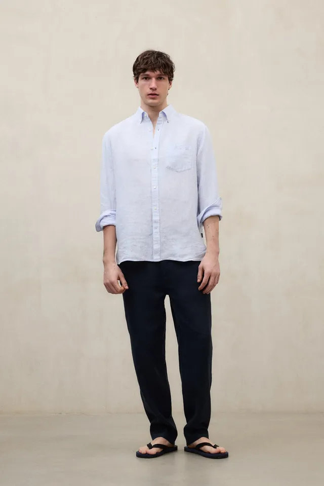 ecoalf-camisa-adan-azul-de-hombre image 1