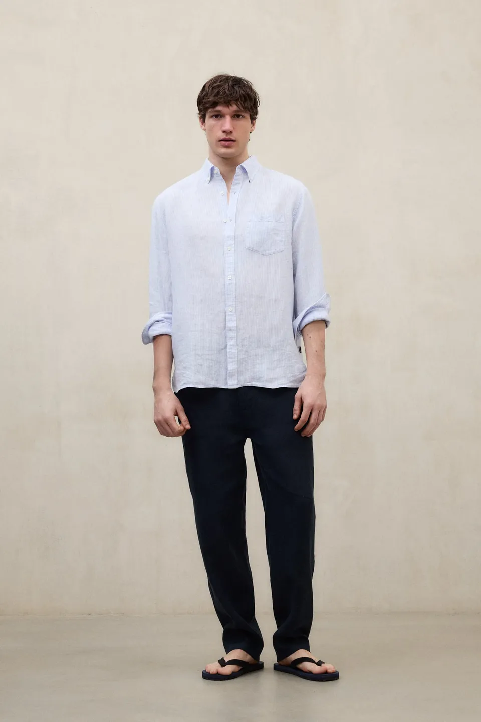 ecoalf-camisa-adan-azul-de-hombre image 1