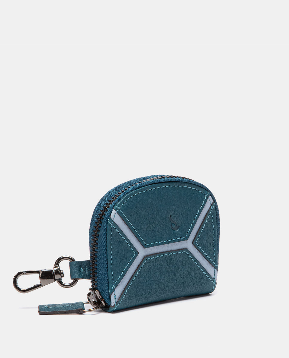 monedero-abbacino-mujer-piel-circular-azul-llavero image 4