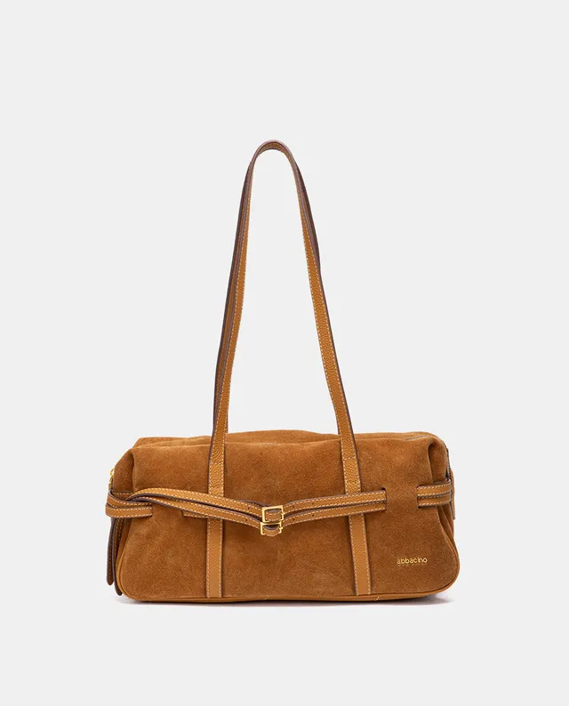 abbacino-bolso-hombro-serraje-cognac-cremallera image 1