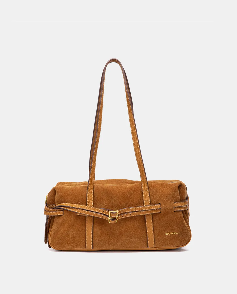 abbacino-bolso-hombro-serraje-cognac-cremallera image 1