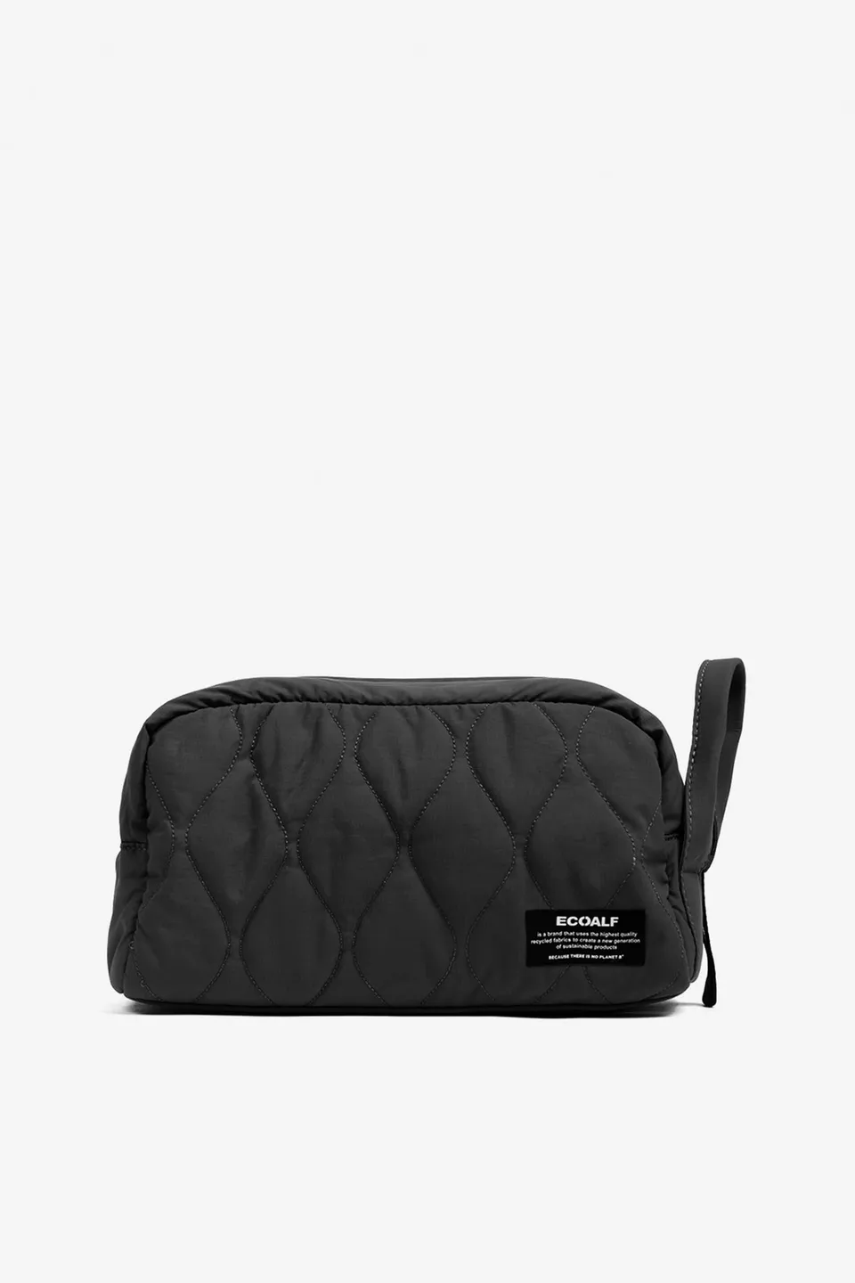 ecoalf-neceser-flock-negro-100-poli-ster-reciclado-talla-mediana-con-cremallera image 1