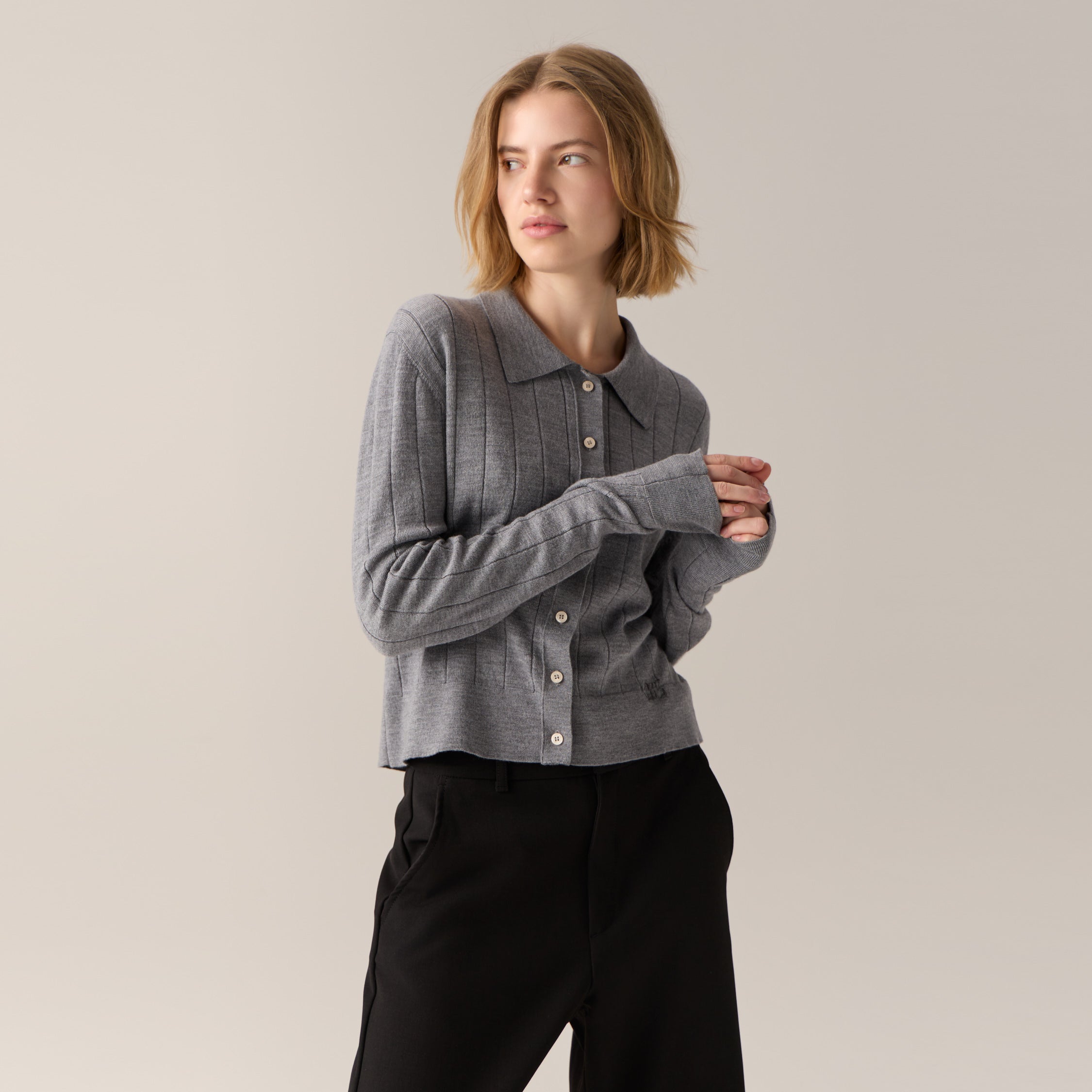 lois-rivka-jersey-de-mujer-100-lana-merino-color-grisaille image 1