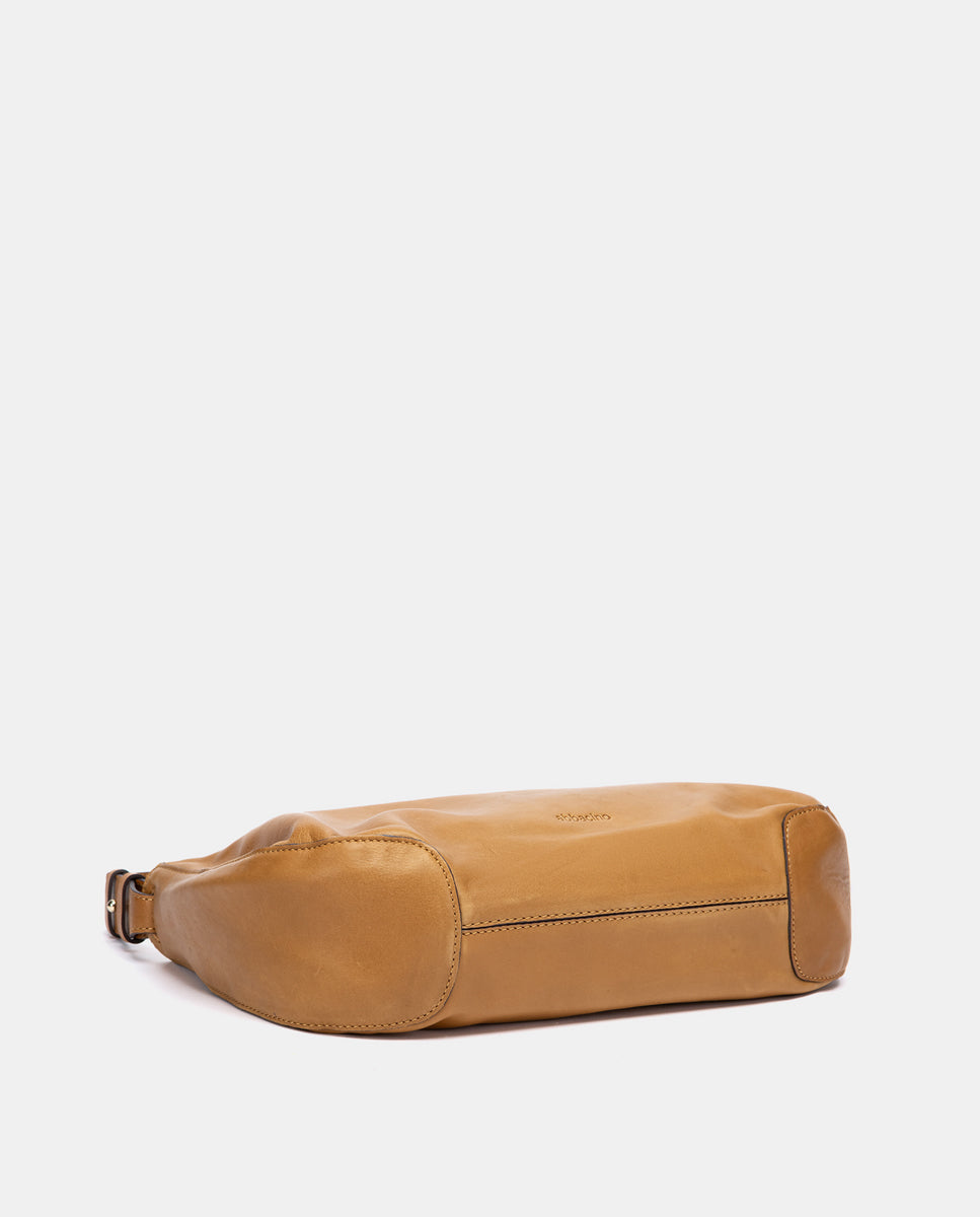 abbacino-bandolera-en-piel-y-serraje-cognac-con-cremallera image 4