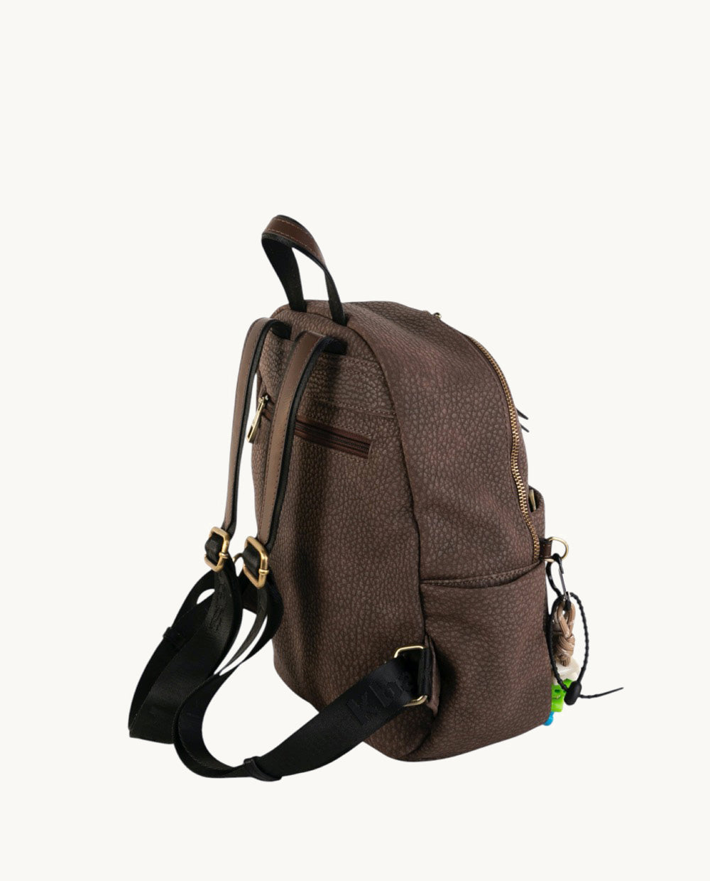 kbas-mochila-de-piel-sint-tica-color-marr-n-29-x-13-x-30-cm-con-cremallera image 2