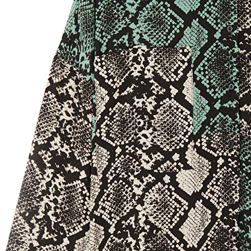 parfois-camisa-fluida-verde-estampado-serpiente-para-mujer image 7