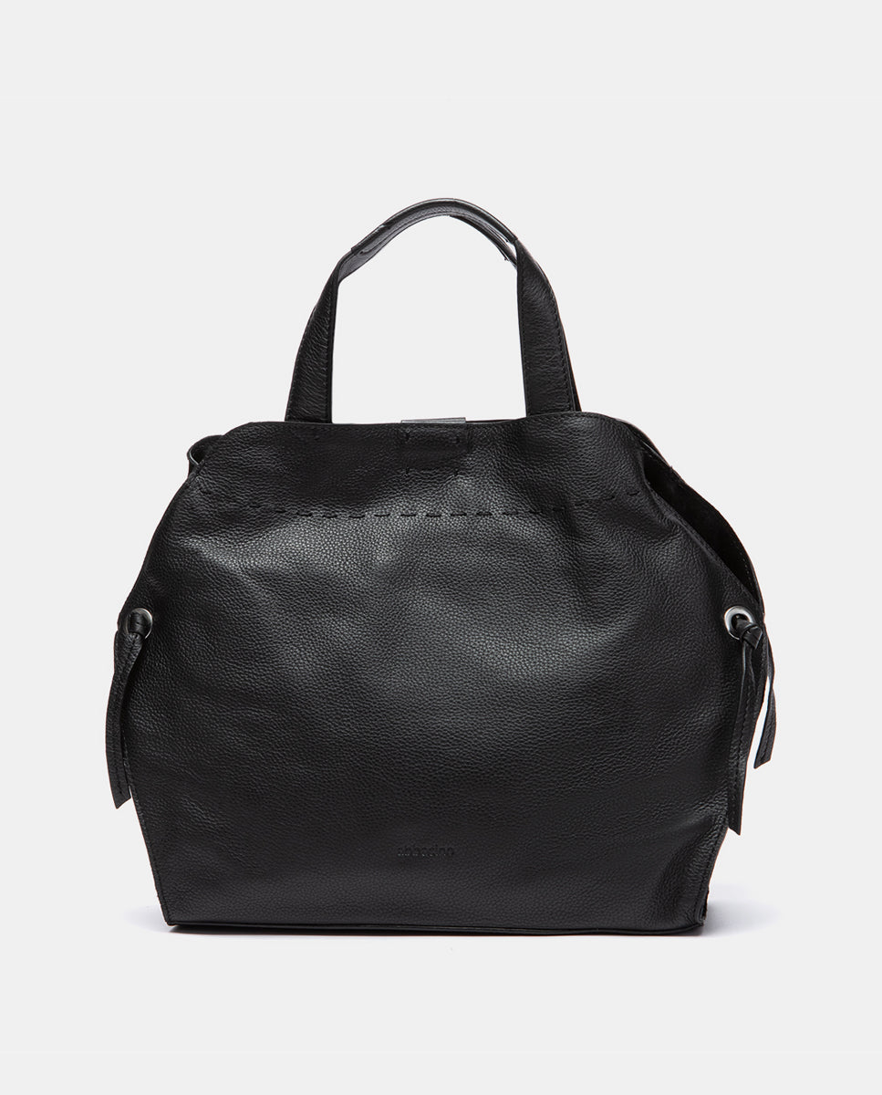 abbacino-bolso-de-mano-en-piel-negra-oficina image 2