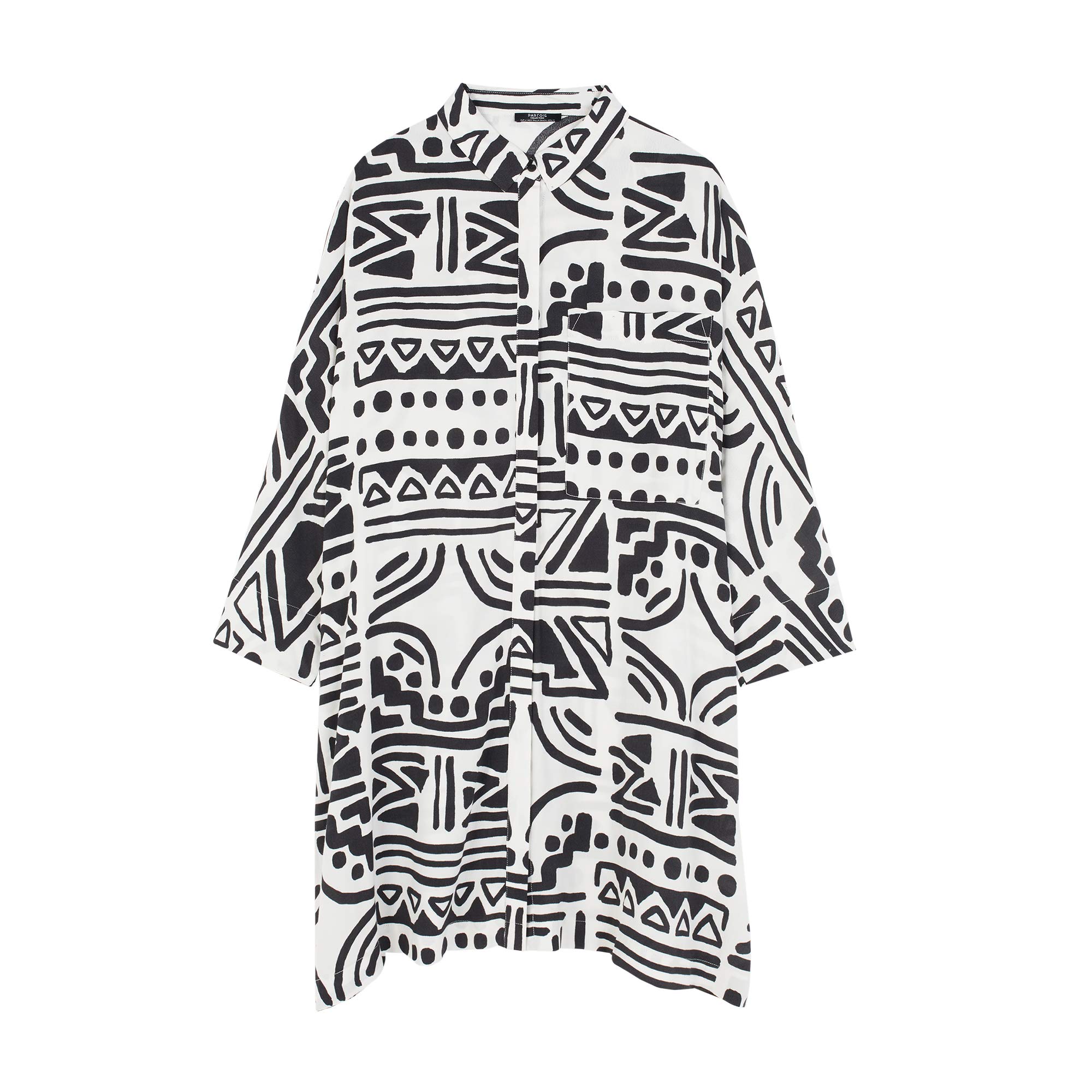 parfois-vestido-camisero-estampado-mujer-2 image 1