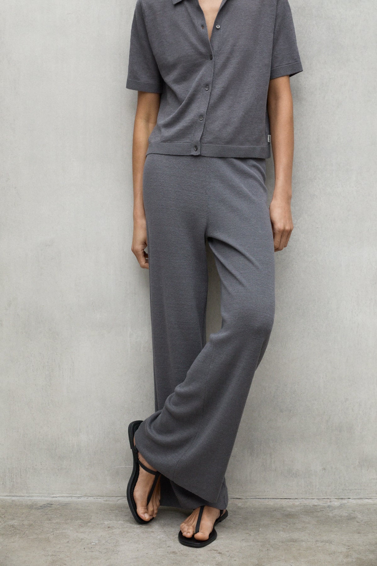 ecoalf-pantal-n-ason-gris-de-lino-para-mujer image 2