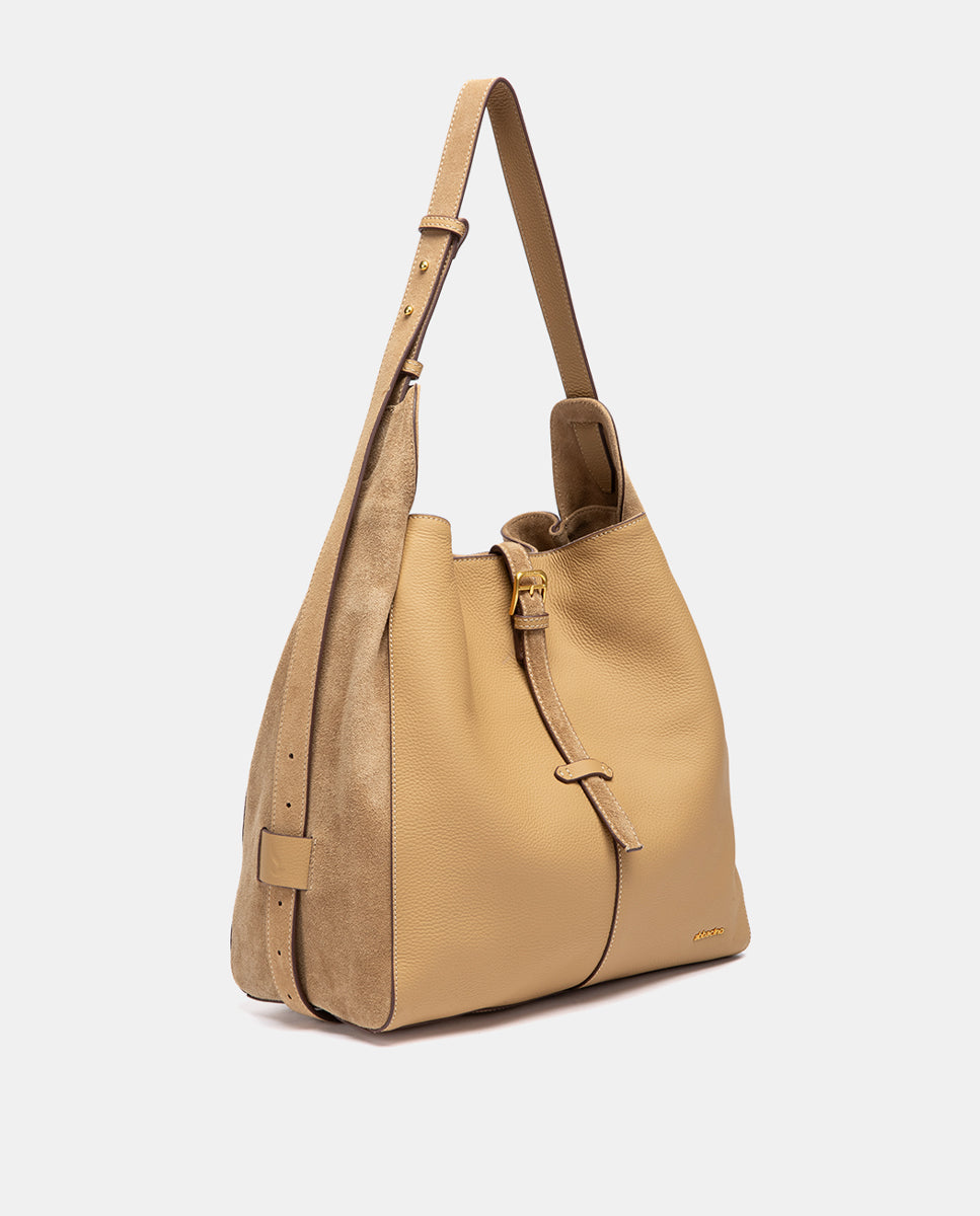 abbacino-bolso-hombro-mujer-piel-y-serraje-beige image 2