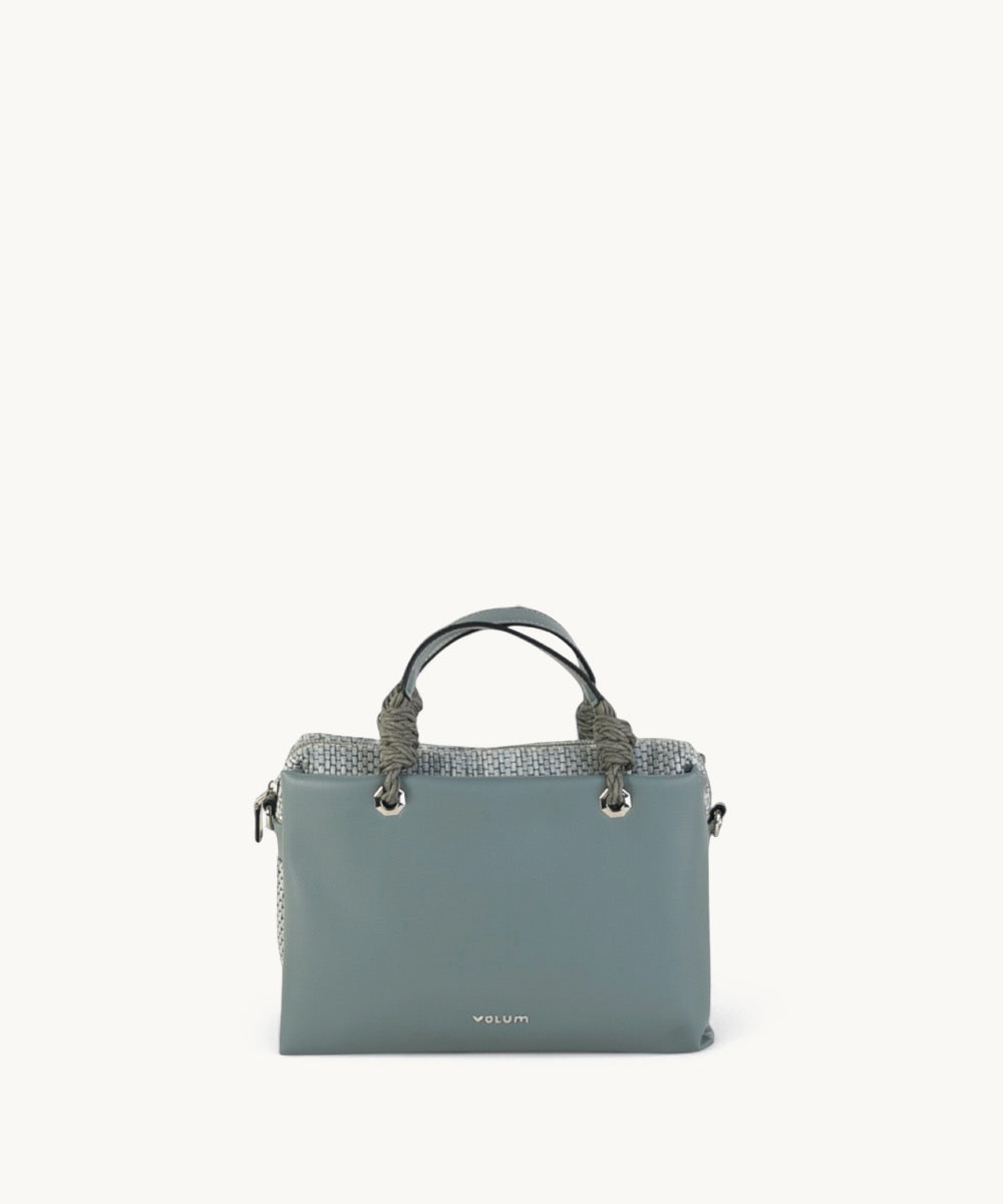 kbas-urban-bora-bolso-de-mano-de-pu-azul-con-tejido-trenzado image 1