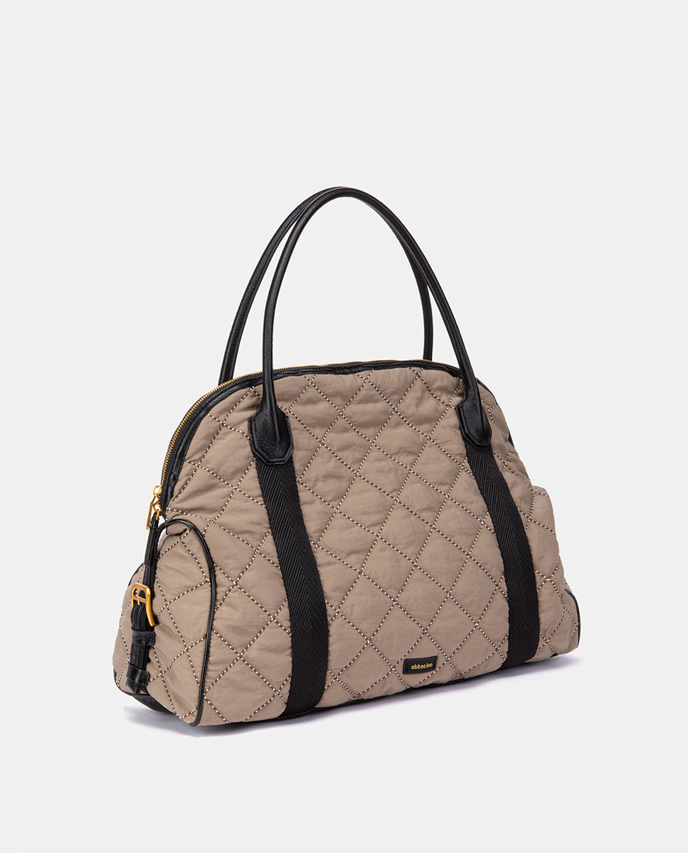 abbacino-bolso-de-mano-acolchado-taupe-reciclado image 3