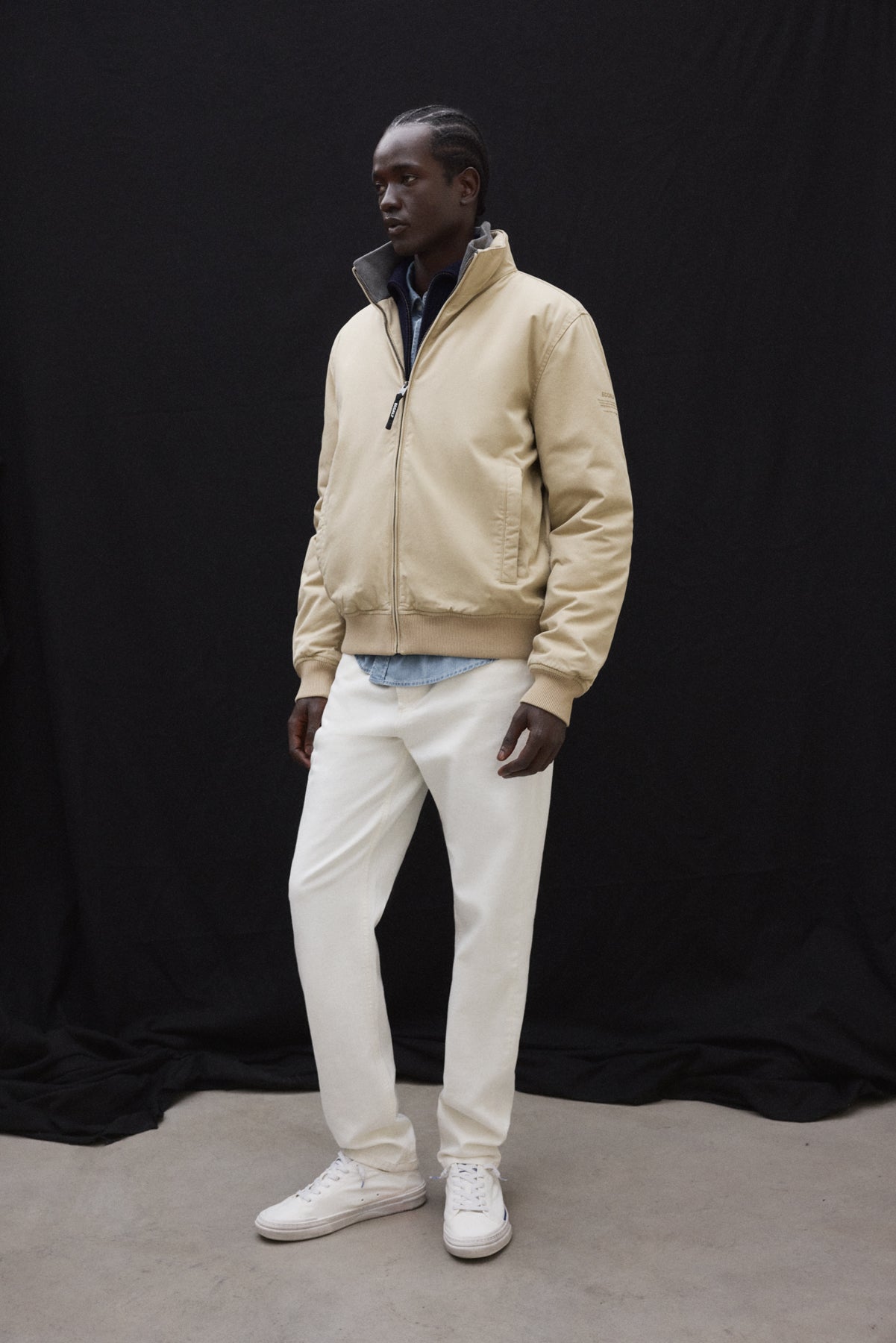 ecoalf-chaqueta-nizo-beige-100-algod-n-reciclado-fit-regular-bolsillos-con-crema image 5