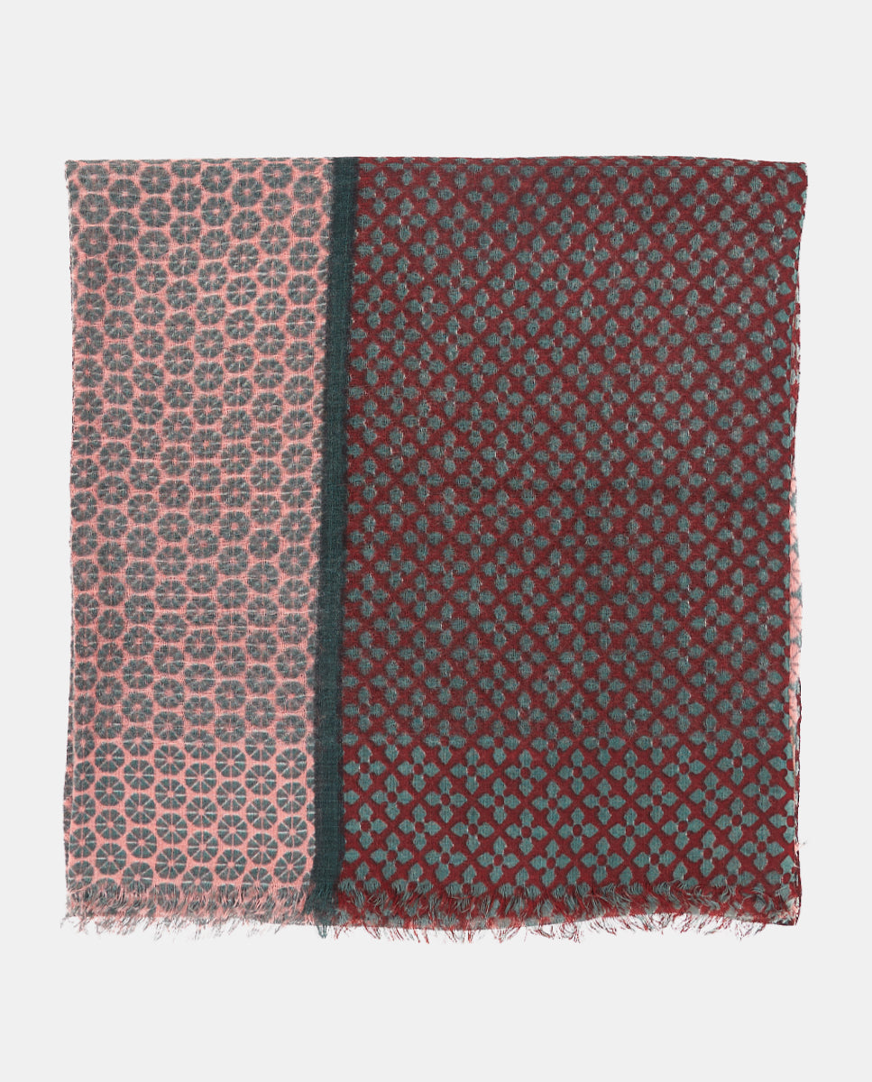 pa-uelo-lana-abbacino-geom-trico-burdeos-reversible image 1