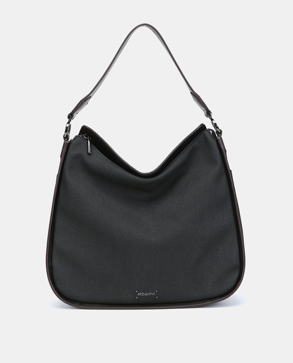 abbacino-bolso-hombro-mujer-reciclado-negro-sostenible image 2