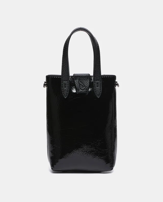 abbacino-mini-bolso-mano-charol-negro-con-bandolera image 1