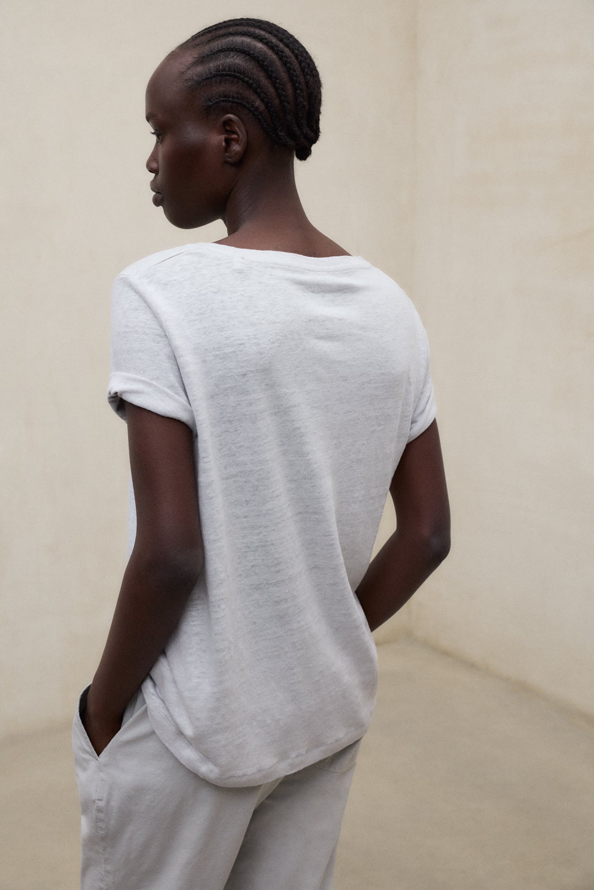 ecoalf-camiseta-lane-gris-mujer-lino image 3