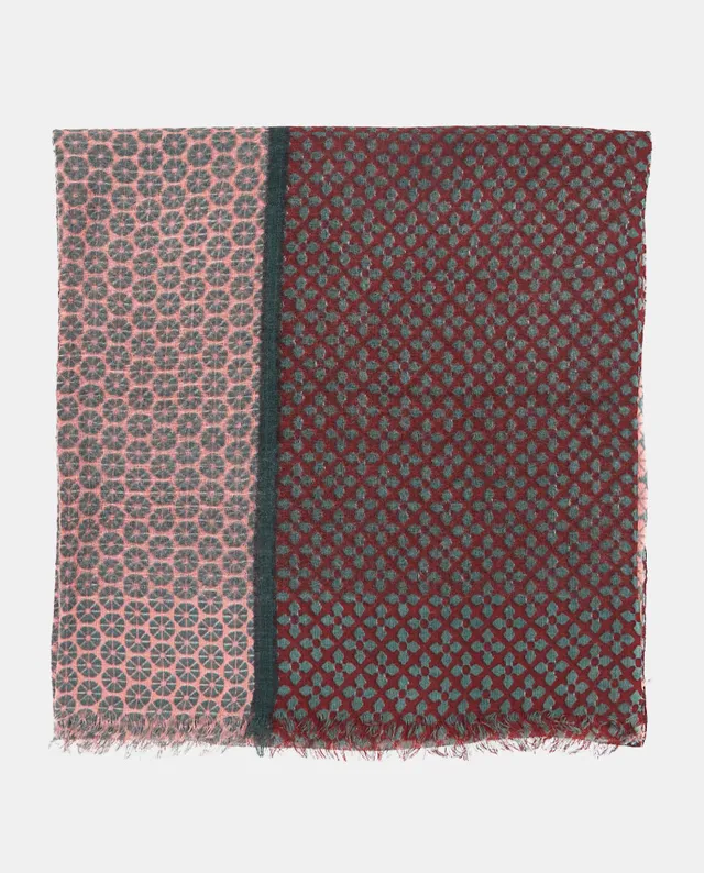 pa-uelo-lana-abbacino-geom-trico-burdeos-reversible image 1